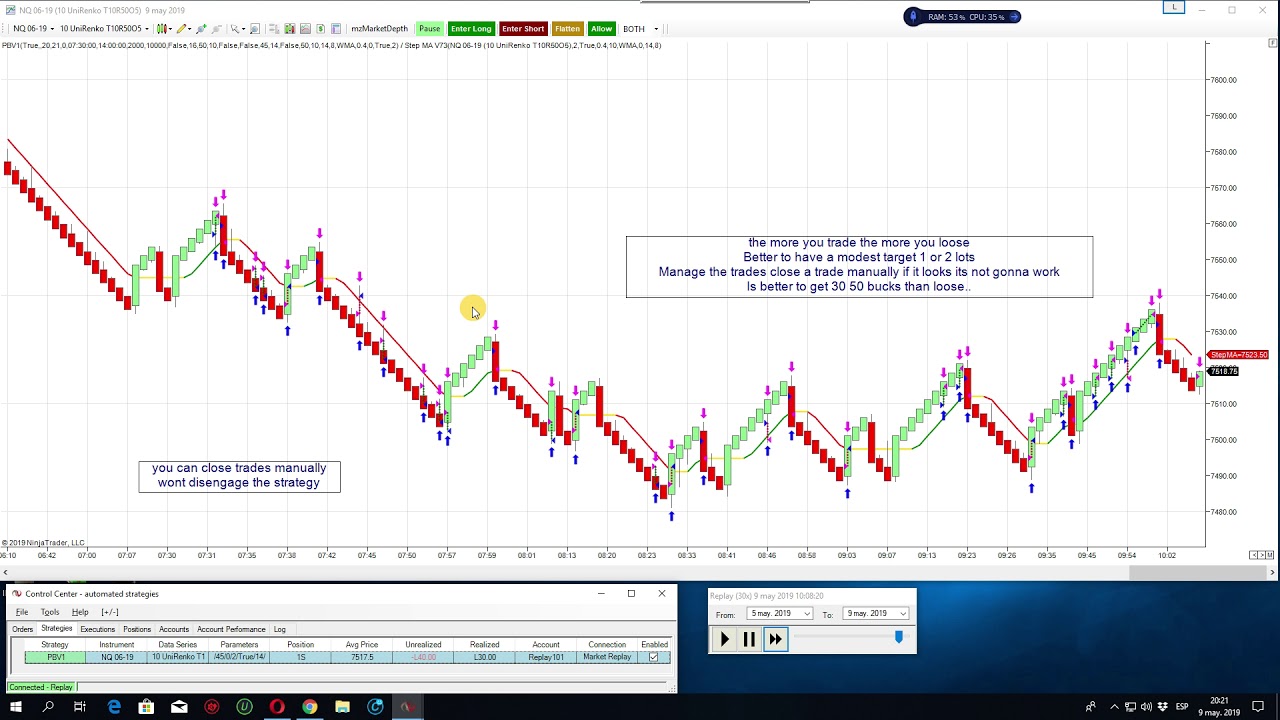 Auto Strategy Syntax Auto trading automatizado wick trader auto strategy nt7 - YouTube