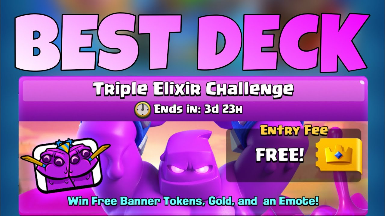 BEST DECK FOR TRIPLE ELIXIR CHALLENGE!(NO CHAMPION) | Clash Royale