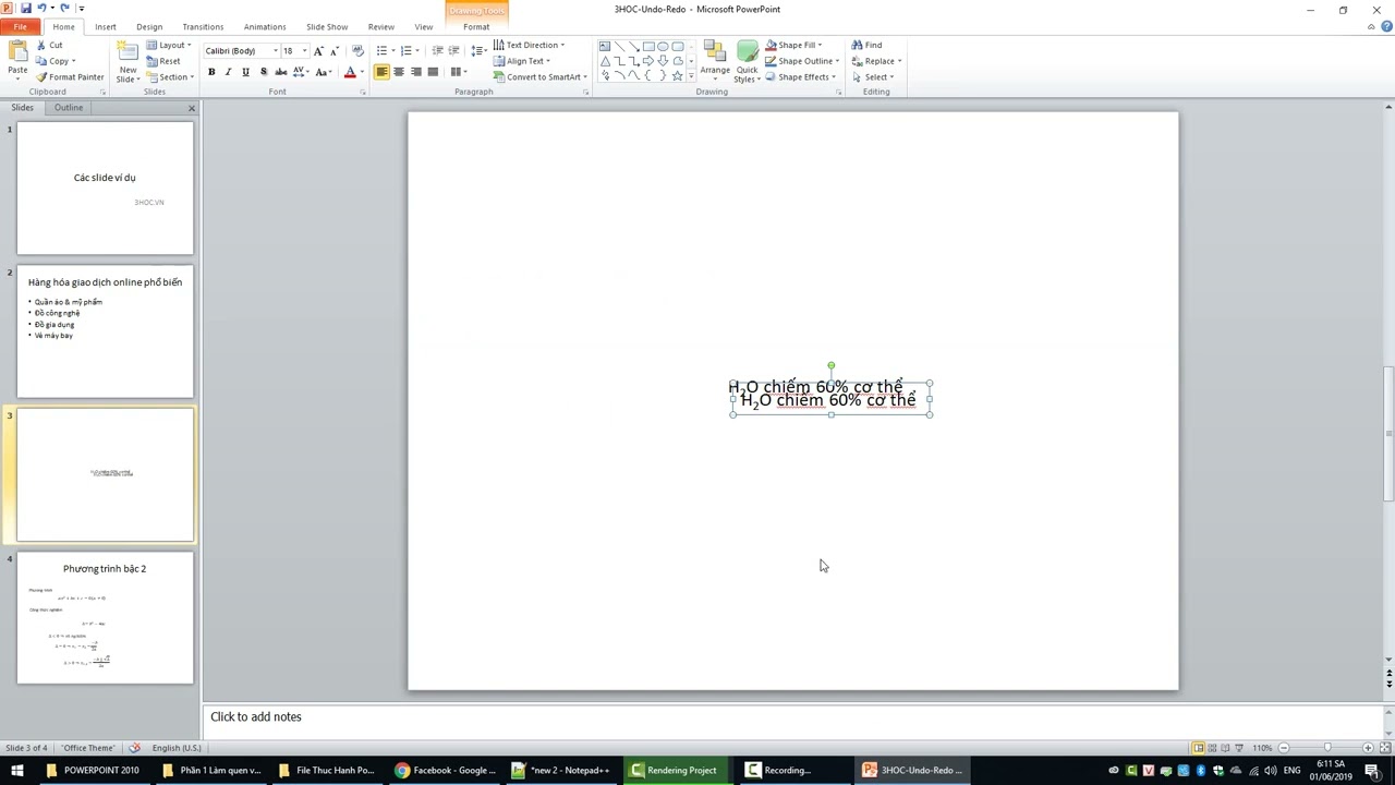 Học PowerPoint Bài 11 - Undo và Redo