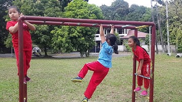 Misha and Ven on Monkey Bar
