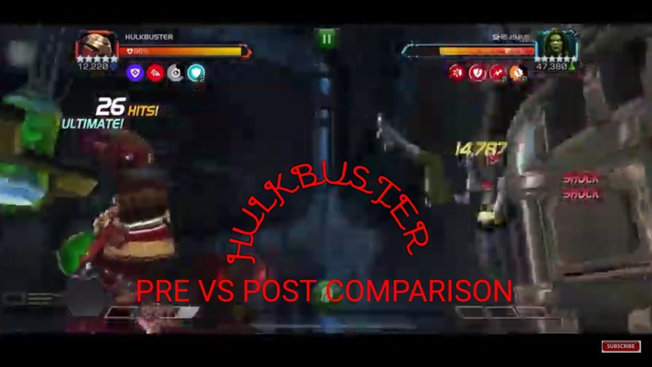 Hulkbuster Buff Live | R5 Pre-Buff vs R5 Post-Buff damage | Wolverine in 5* pool