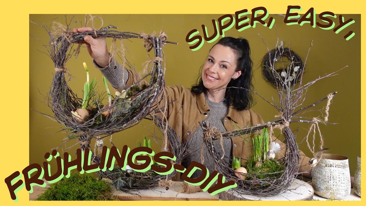 FRÜHLINGSDEKO selber machen / super einfache DEKOIDEE