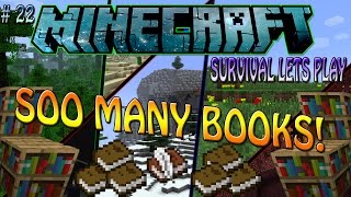 Minecraft: 1.8 Bountiful Update - Survival Lets Play Ep.22 - Soo Many Books!