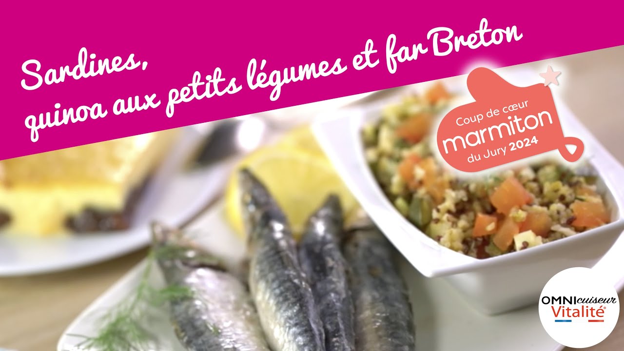 CUISSON 3 EN 1 Sardine, quinoa aux petits légumes et far Breton à L