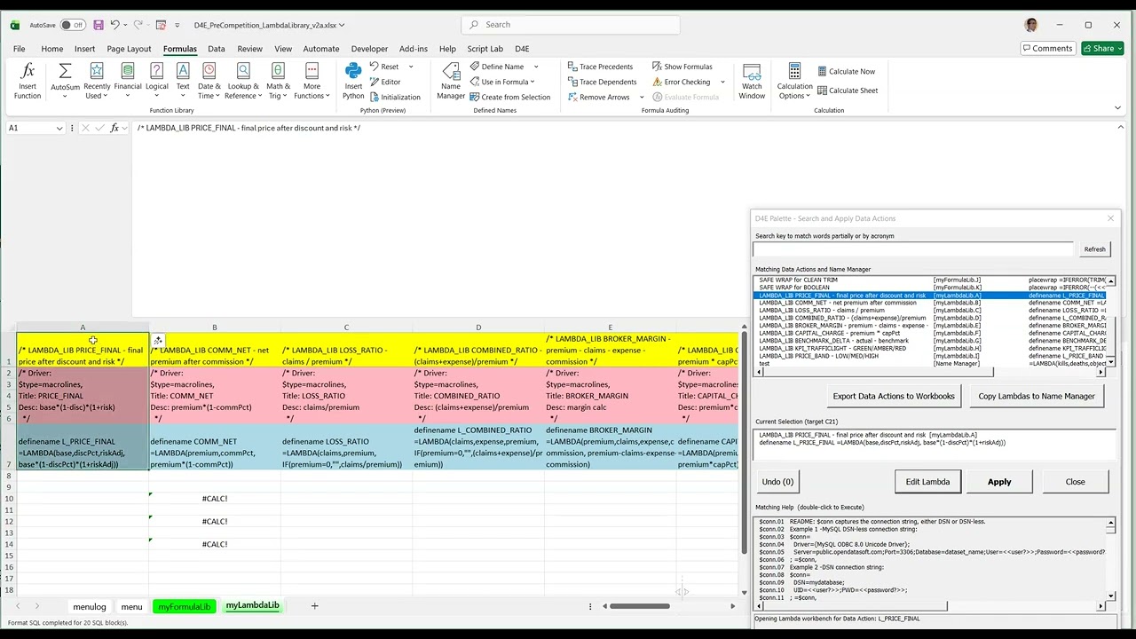 D4E & Excel LAMBDAs — From “Postage Stamp Programming” to Governed, Democratic Logic