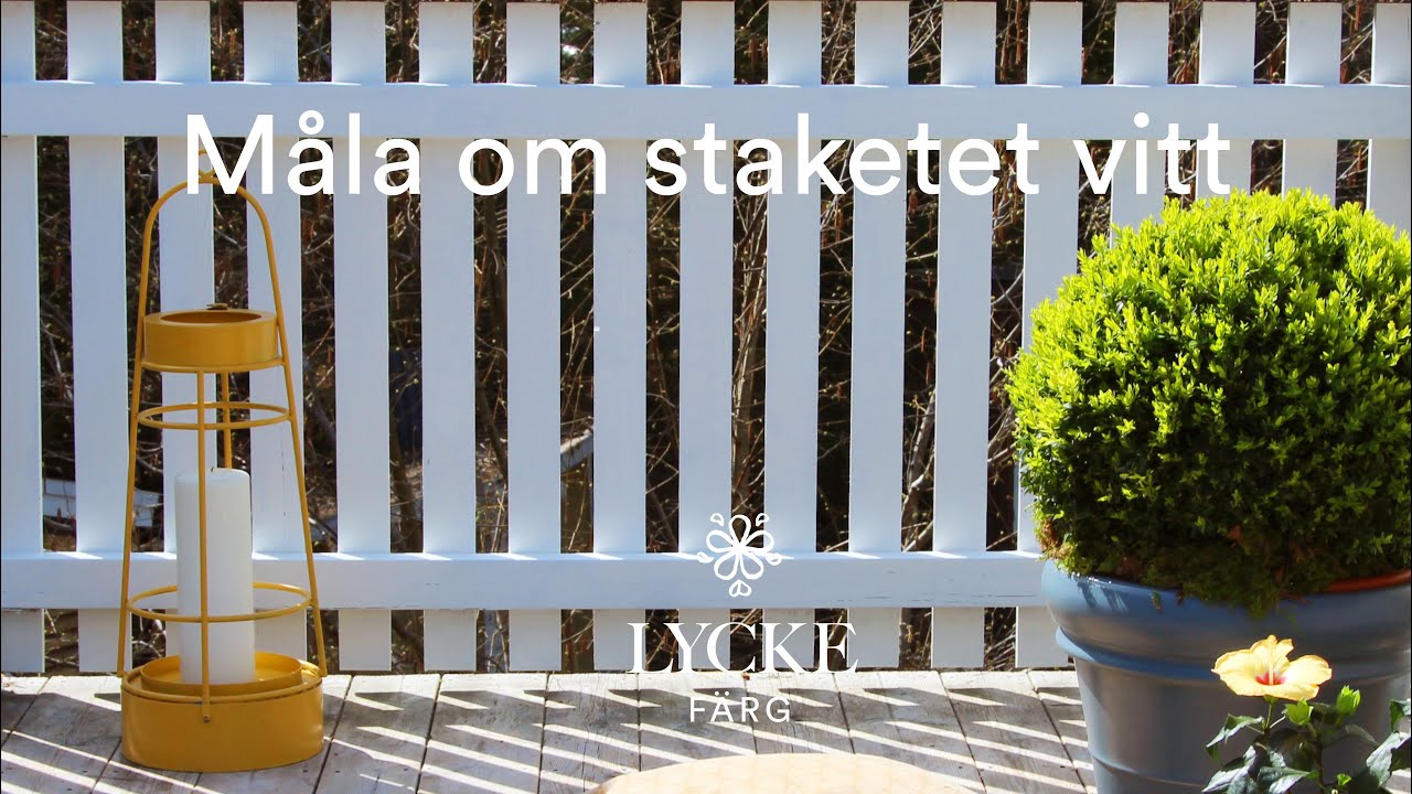 Måla om staketet i vitt med Lycke färg