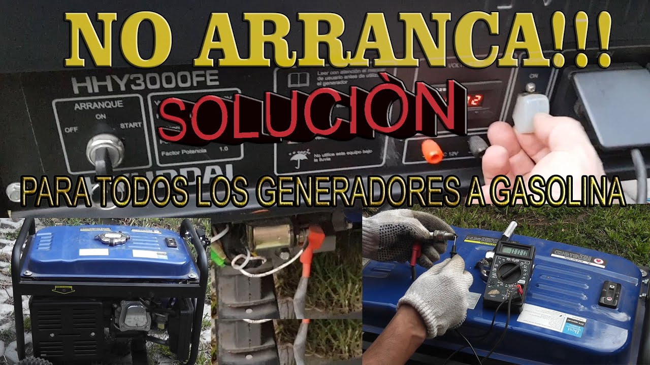 GENERADOR ELÉCTRICO gasolina NO ARRANCA :(SOLUCIÓN:)