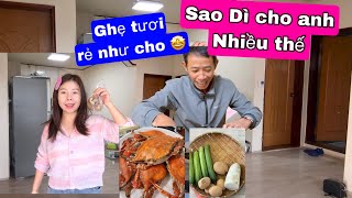 Mua Hải Sản Ghẹ Tươi Cho Anh Định,Quý . Làm Thịt Nướng Bằng Nồi Chiên Ko Dầu