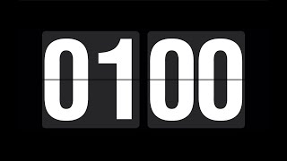 1 minute countdown, Timer & alarm flip clock.