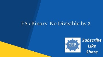 FA for Binary number Divisible by 2