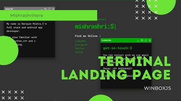 Terminal Landing Page by using WinboxJS | Source Code | Github