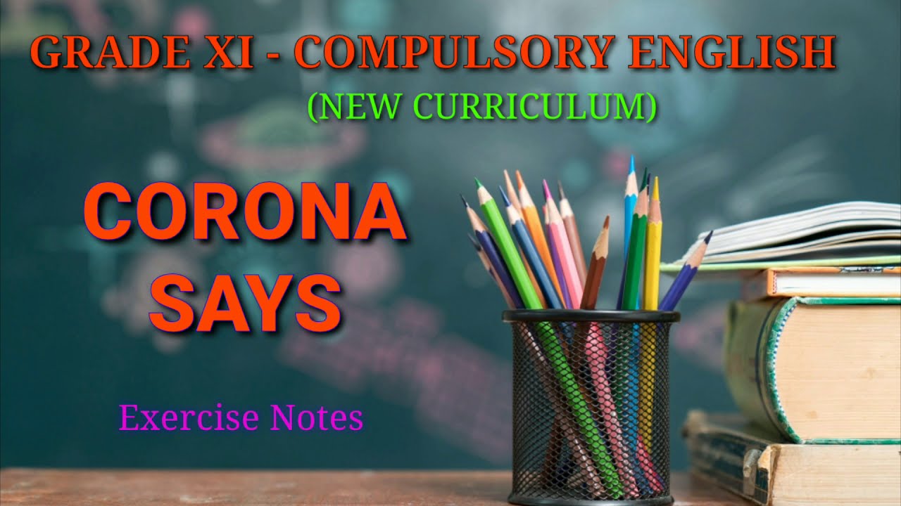 Corona Says by Vishnu S. Rai || Class 11 Question Answers and Notes ...