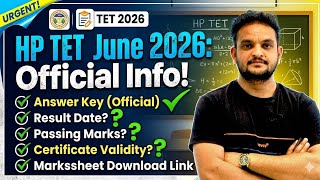 HP TET June 2026 Latest Update Regarding Official Answer Key, Result, and Validity | Quality Lear...