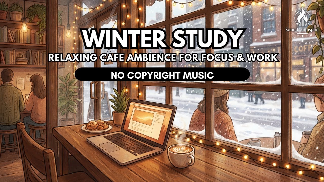 WINTER STUDY: COZY JAZZ PIANO LOOP | RELAXING CAFE AMBIENCE FOR FOCUS ...