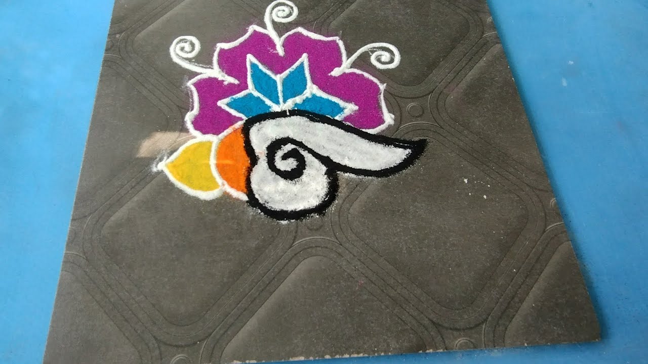 आसान और सुंदर रंगोली बनाना सीखें | Classic Rangoli Craft#rangoli#viral#subscribe#youtube#viralvideo 