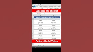 Compare Two Lists and Easily Highlight Unique Names 😮 #shorts