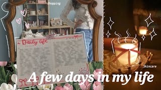 A few days in my life   VLOG  journal with me, shopping, night routine + more