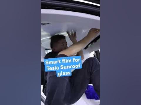 SmartFilm for Tesla Model intelligent sunroof application!Block heat UV,  change to clear anytime! 