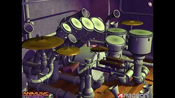 Animusic - Pipe Dream (2002) PC tech demo @ ATI Radeon 9800 Pro