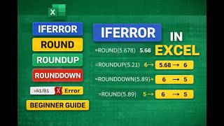 How to work with errors in a dataset beginners complete guide step by step| IFERROR ROUND ROUNDUP