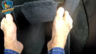 Driving barefoot over the pedal view Sep 8th 545 am