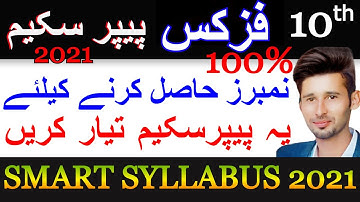 10 Class Physics Paper Pairing Scheme 2021