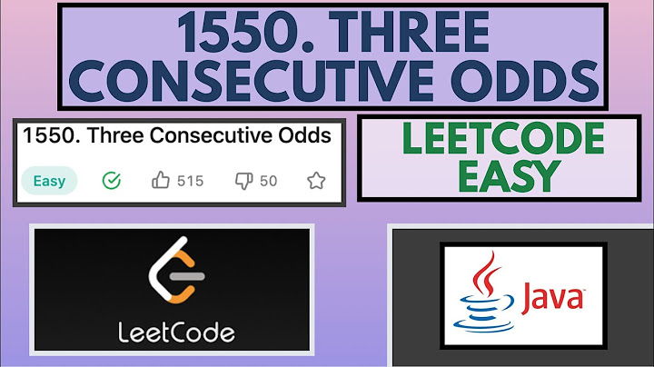 Leetcode | 1550. Three Consecutive Odds | Easy | Java Solution