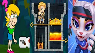 Runner Heros VS Rescue Hero : Pull Pin Games VS Save Her Date Gameplay screenshot 2