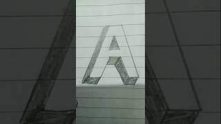 How to draw 3D  "A" letter #shorts #ytshorts