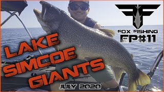 Fishing Lake Simcoe for Giant Lake Trout. July 18th 2020, ULTRA HD, Fox Fishing 4K Episode #11.