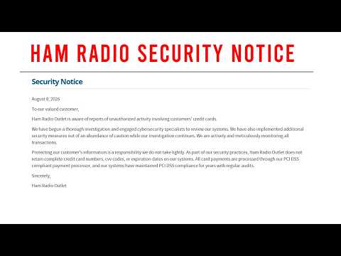 Ham Radio Outlet Security Incident? What You Need to Know