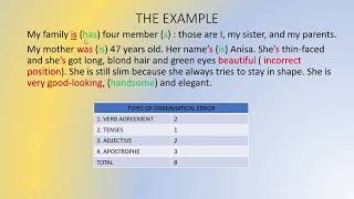 Analysis Of Grammatical Errors