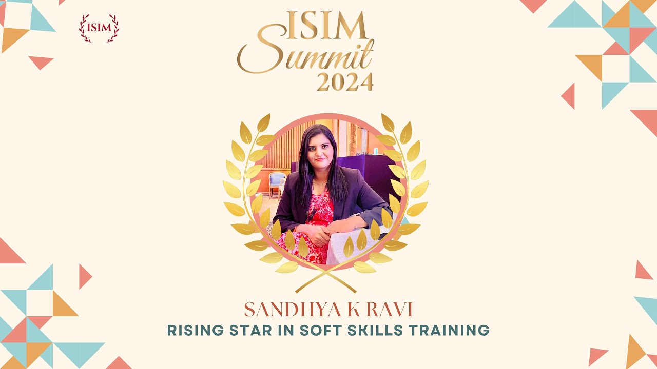 Rising Star in Soft Skills Training Award | Alumni Sandhya K Ravi ...