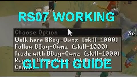 (WORKING)Runescape 2007 Glitch Guide: Level 1000 MAJOR Bug Abuse Tutorial - (NEW/2013)