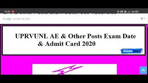 UPRVUNL Admit Card 2020 – Download AE, Technician Gr II & Other Posts Exam Date!! 353 Vacancies  up