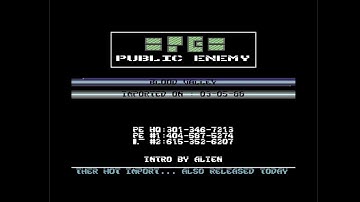 C64 Crack Intro: 1988 Public Enemy Intro 2