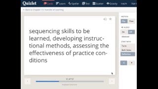 How to use the "Flashcards" feature in Quizlet