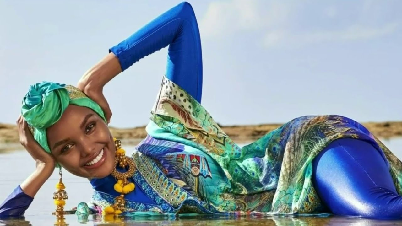Halima Aden becomes first Sports Illustrated swimsuit cover model to wear hijab