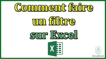 Comment faire un filtre sur excel