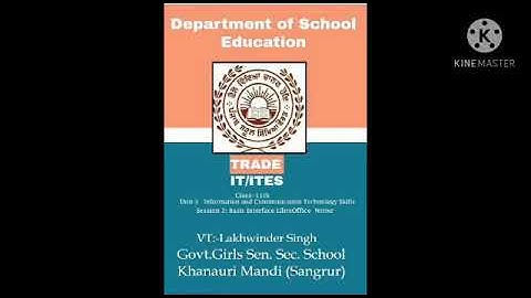 Employability Skills-Class 11 Unit 3-ICT Skills Session 2-Basic Interface of LibreOffice writer