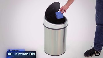 40L Kitchen Bin - Automatic Sensor - Stainless Steel - Milan Direct