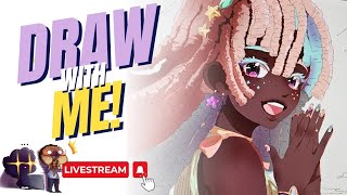 Draw With Me || Post-Comic Con Artist Alley Chat || Glimmer coloring book illustration