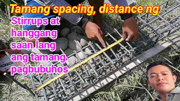 Paano ang tamang spacing ng stirrups