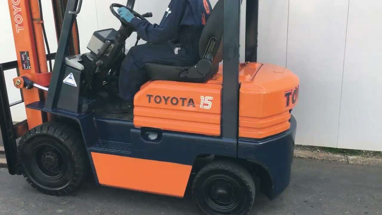 トヨタ フォークリフト 15 5FG15 3メートル 1.5トン マニュアル ガソリン 2469時間　 トヨタ ガソリン車 1.5ton 3mマスト 40-5FG15 – 中古フォークリフト
