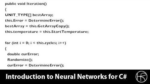 Introduction to Neural Networks for C# (Class 7/16, Part 2/3) simulated annealing traveling salesman