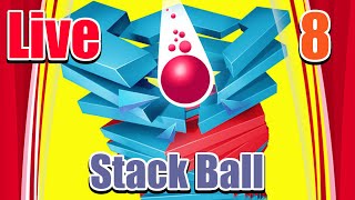 Stack Ball 3D Gameplay Live Stream Gameplay 8🔴
