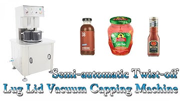1200BPH Semi-automatic Four Heads Twist-off Lug Lid Vacuum Capping Machine