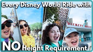 All Disney World Rides with NO Height Requirement (Moving Attractions Babies \& Toddlers Can Ride)