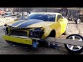How to straighten wrecked car frame rails without a frame machine
