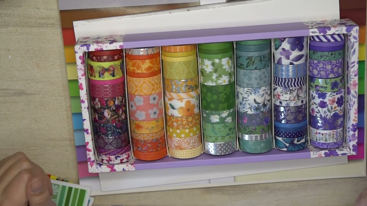 Ich teste das Sshwarze Leinwand Set von Action + Washi Tape Karten.